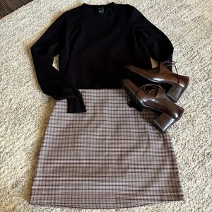 Forever 21 Red and White Plaid Skirt